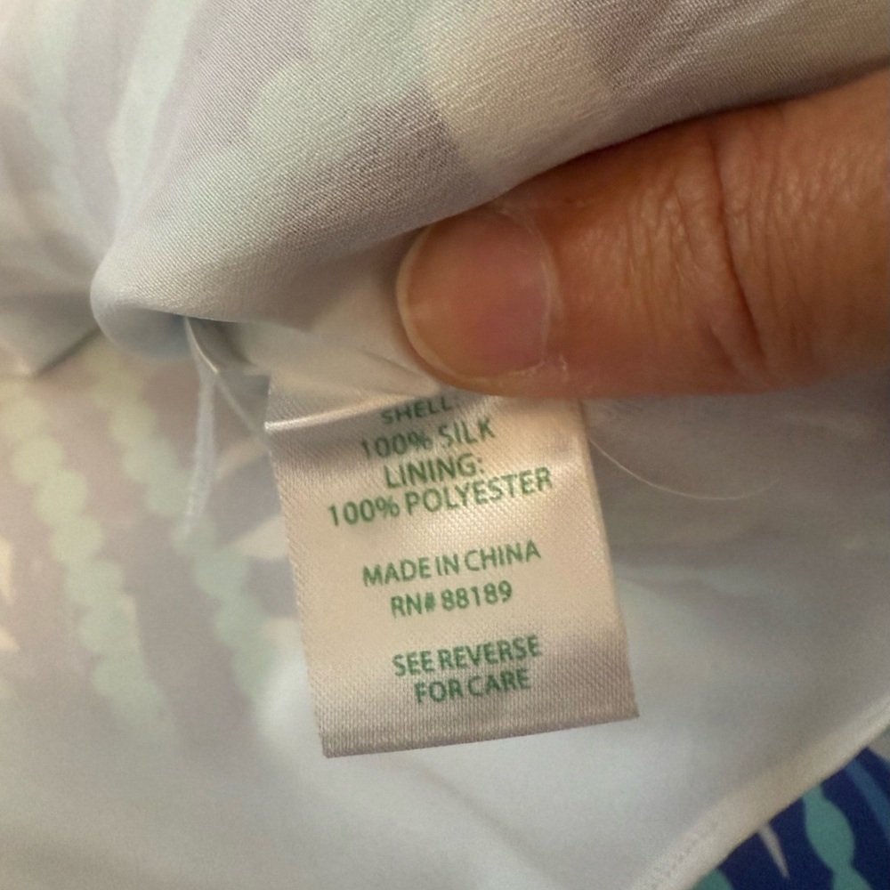 Lilly Pulitzer Silk Halter Tank Top Size Small | Samba Leaf Dot Print - Picture 4 of 5